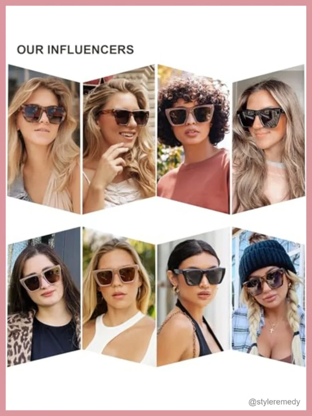 Oversized Square Cat Eye Polarized Sunglasses for Women